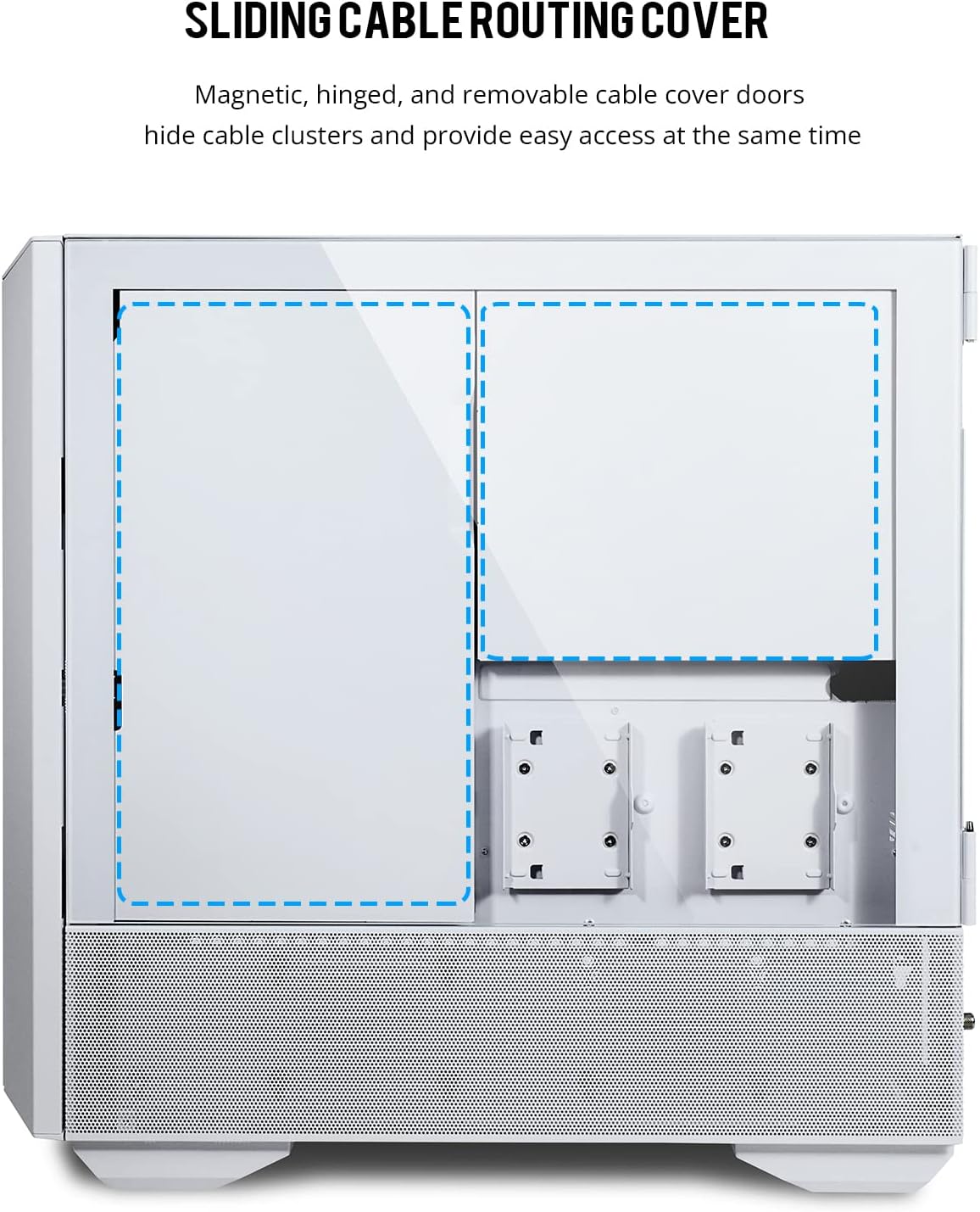 LIAN LI LANCOOL III E-ATX PC Case, Spacious RGB Gaming Computer Case with Hinged Tempered Glass Doors, Fine Mesh Panels, 4x140mm PWM Fans Pre-Installed High Airflow Chassis (White)