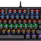 Redragon K576R DAKSA Mechanical Gaming Keyboard Wired USB LED Rainbow Backlit Compact Mechanical Gamers Keyboard 87 Keys for PC Computer Laptop Blue Switches (Black)