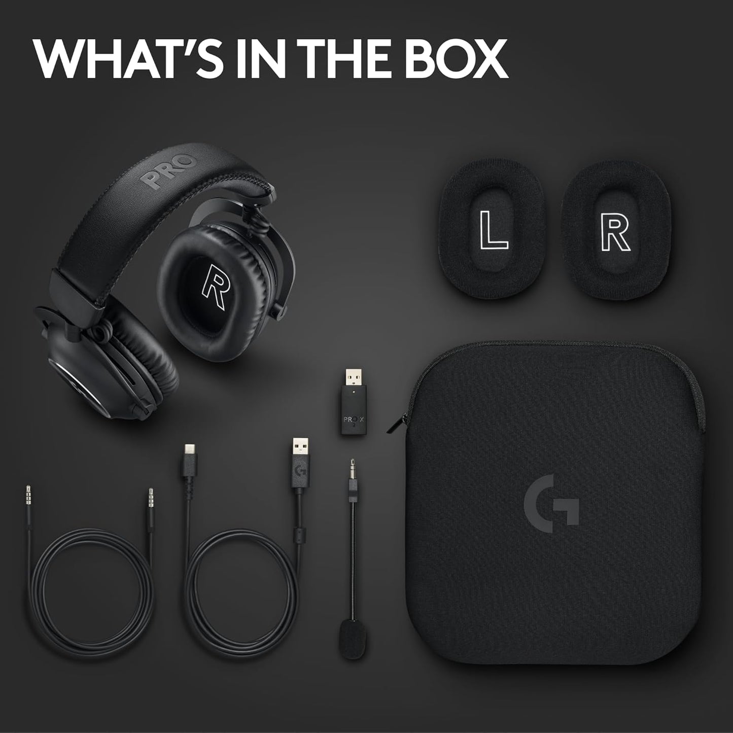 Logitech G PRO X 2 Lightspeed Wireless Gaming Headset: Wireless Gaming Headphones with Mic, 50mm Graphene Drivers, 2.02.0—7.1 Surround, Bluetooth/USB/3.5mm Aux, for PS4/PS5/PC/Nintendo Switch - Black