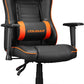 Cougar Fusion S Ergonomic Gaming Chair, PVC Faux Leathe - Orange Black