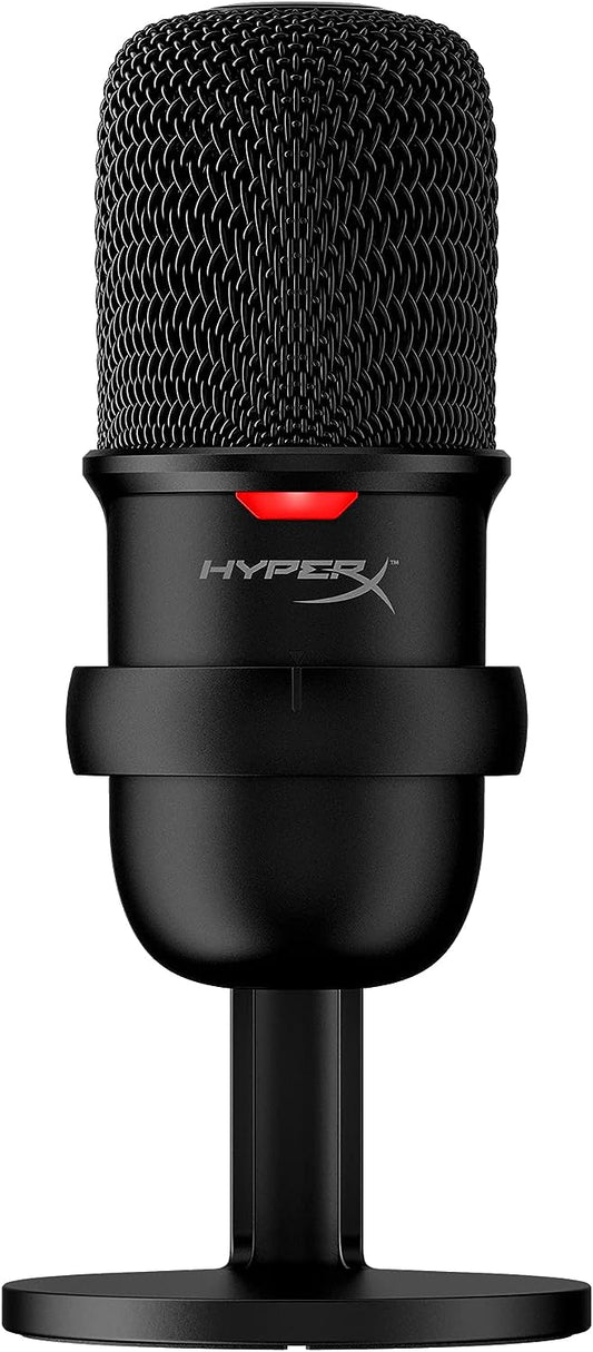 HYPERX SOLOCAST – USB CONDENSER GAMING MICROPHONE, FOR PC, PS4, PS5 AND MAC, TAP-TO-MUTE SENSOR, CARDIOID POLAR PATTERN, GREAT FOR GAMING, STREAMING, PODCASTS, TWITCH, YOUTUBE, DISCORD