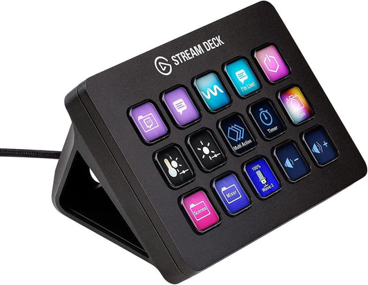 ELGATO STREAM DECK MK.2 – STUDIO CONTROLLER, 15 MACRO KEYS, TRIGGER ACTIONS IN APPS AND SOFTWARE LIKE OBS, TWITCH, YOUTUBE AND MORE, WORKS WITH MAC AND PC