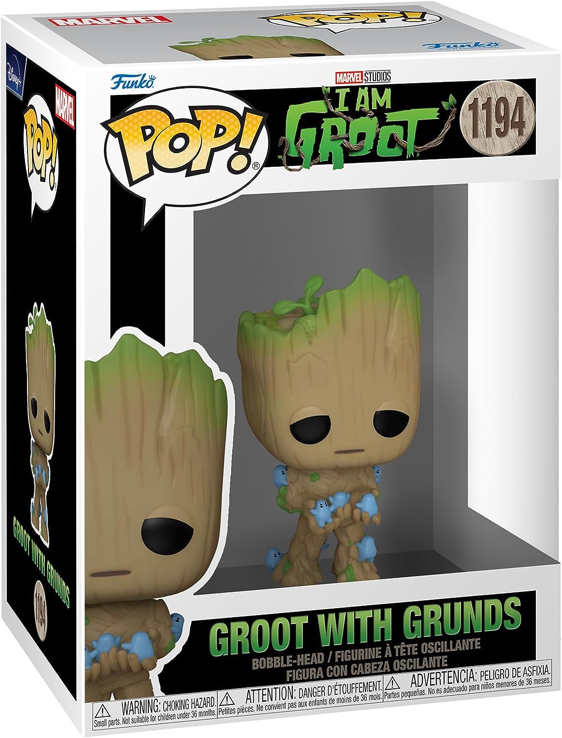 Funko Pop! Marvel: I Am Groot, Groot with Grunds