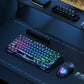 GravaStar Mercury K1 Lite Mechanical Gaming Keyboard, 75% Gasket Hot Swappable Custom Keyboard, Pre-lubed Linear Switches Mechanical Keyboard, RGB Backlit Wireless Keyboard - Transparent Black | GS K1 LITE_XTAL_BLK