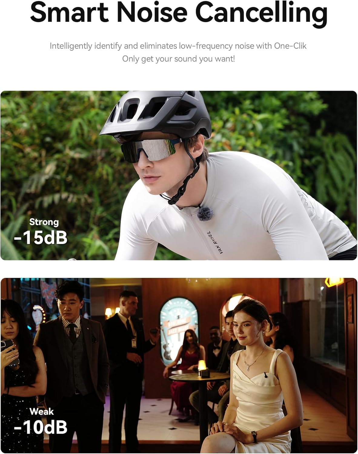 Hollyland Lark M2S Wireless Lavalier Microphone with USB-C plug for iPhone 15/16 and Android, Titanium Clip, Plug-and-Play, Noise Cancelling, 300m Range, 27H Battery Life for Vlogging, YouTube