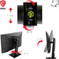 MSI MAG 274QRF QD E2 27 Inch WQHD Gaming Monitor - 2560 x 1440 Rapid IPS Quantum Dot Panel, 180 Hz - 1ms, 120percentage sRGB Colour Gamut, DisplayHDR 400 - DP 14a, HDMI 20b, USB Type-C