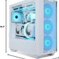 LIAN LI LANCOOL III E-ATX PC Case, Spacious RGB Gaming Computer Case with Hinged Tempered Glass Doors, Fine Mesh Panels, 4x140mm PWM Fans Pre-Installed High Airflow Chassis (White)