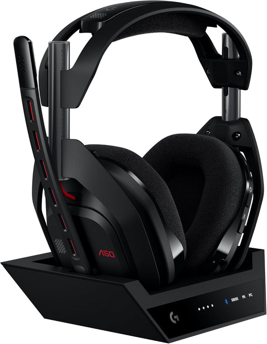 Logitech G Astro A50 Omni-Platform Wireless Gaming Headset + Base Station for PS5, Xbox, PC: Black