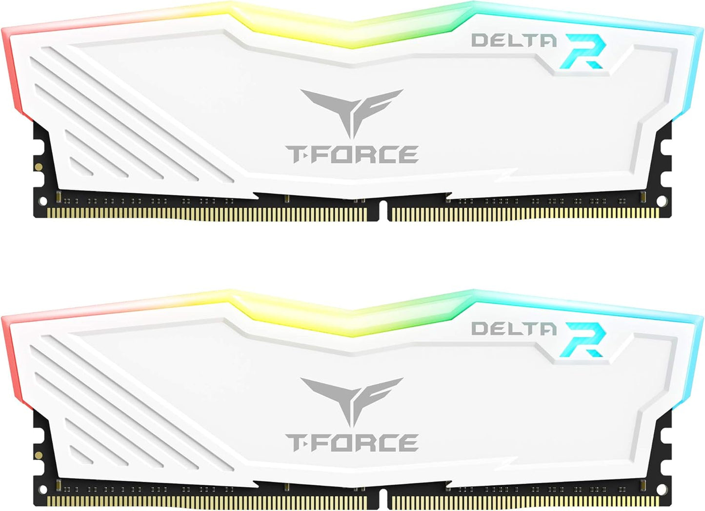 TEAMGROUP T-Force Delta RGB DDR4 32GB (2x16GB) 3600MHz (PC4-28800) CL18 Desktop Gaming Memory Module Ram TF4D432G3600HC18JDC01,White-GC