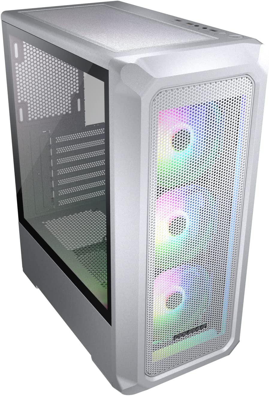 Cougar Archon 2 Mesh RGB, Elegant ARGB Mid Tower Case with Powerful Mesh Intakes, White