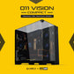 Lian Li O11 Vision Compact Tower Computer Case, Up to 360mm Radiator & 9x 120mm Fan Support, 1x 4mm & 1x 3mm Tempered Glass Panels, Steel & Aluminum Materials, Black