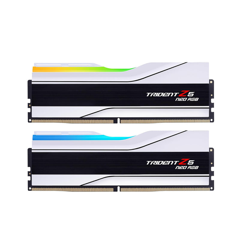 G Skill Trident Z5 Neo RGB 32GB (2x16GB) AMD EXPO, DDR5-6400MTs, CL30-39-39-102 1.40V, White-GC