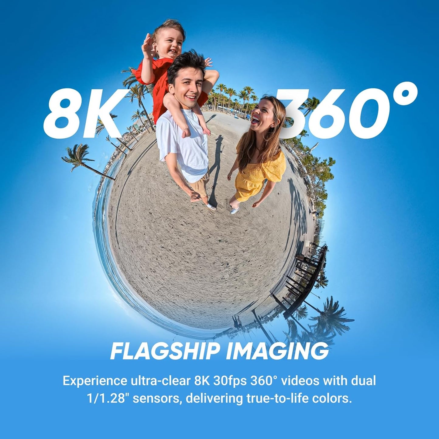 Insta360 X5 Satin White - Waterproof 8K 360° Action Camera