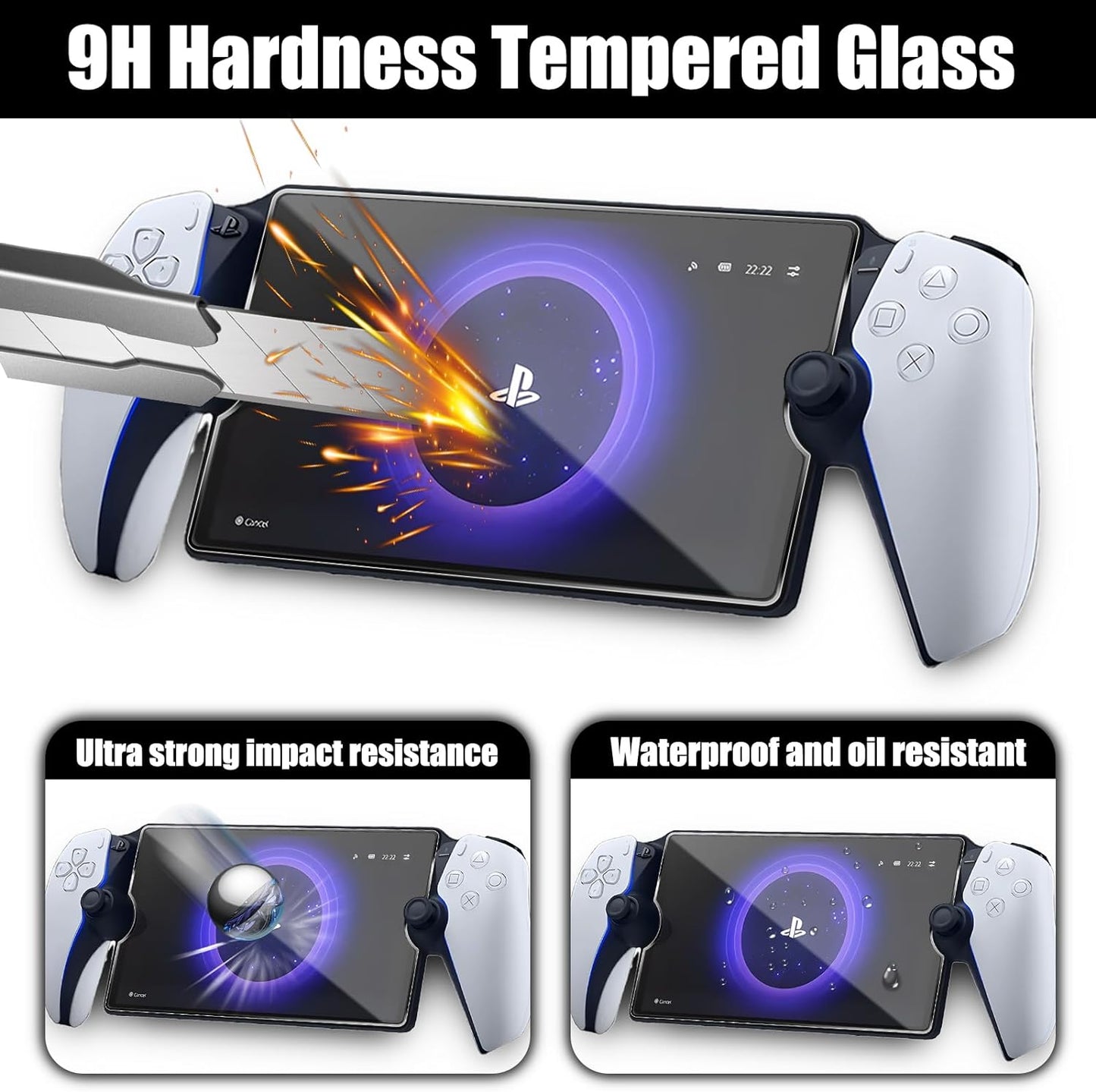 Screen Protector for PlayStation Portal Remote Player 8 inch, Tempered Glass