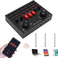 Live Sound Card, 16 Sound Effects V8S Voice Changer Sound Card Wireless Connection, 8 Fun Modes, Sound Mixer Board for Karaoke, Light Design (Black)