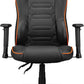 Cougar Fusion S Ergonomic Gaming Chair, PVC Faux Leathe - Orange Black