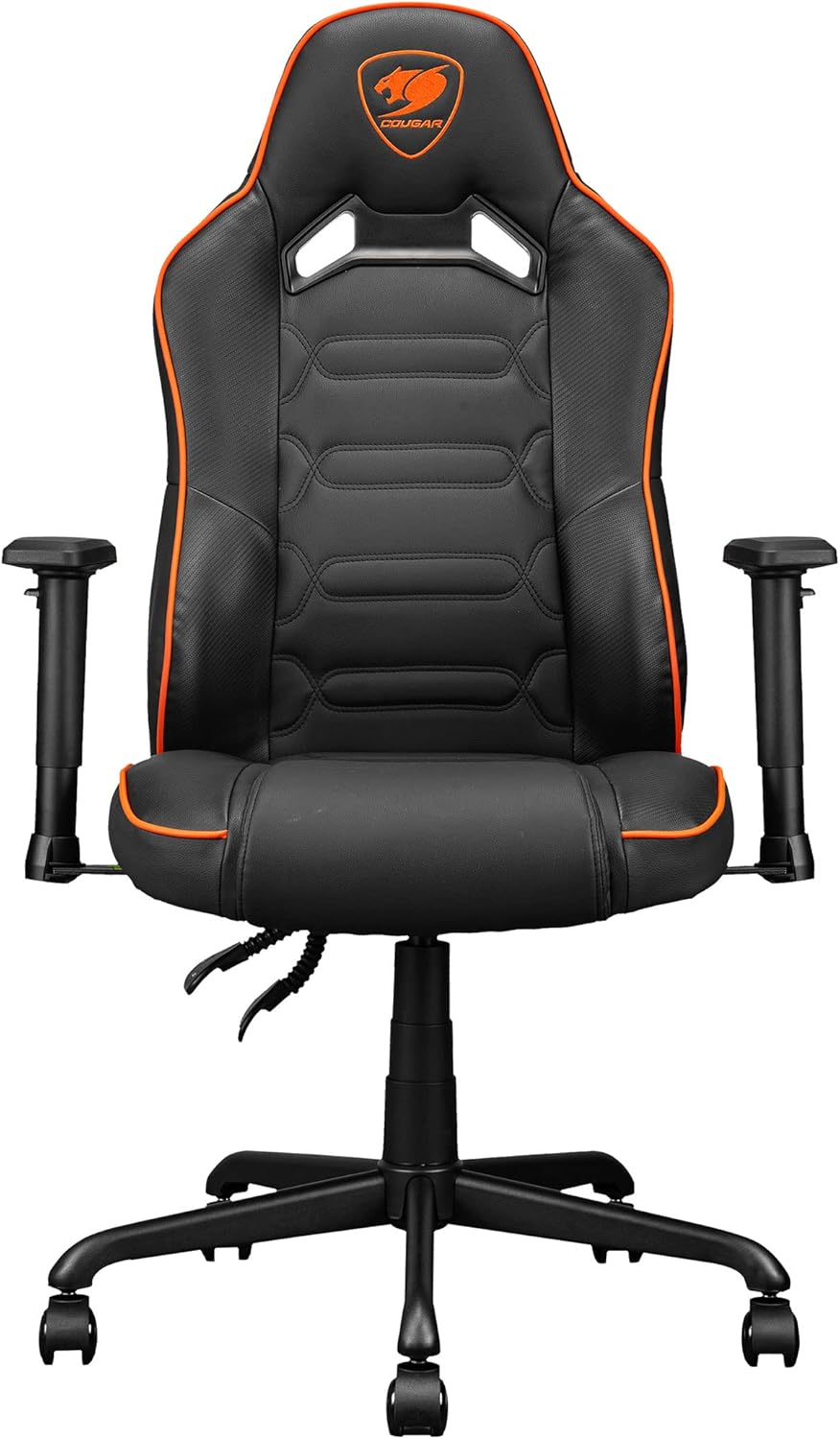 Cougar Fusion S Ergonomic Gaming Chair, PVC Faux Leathe - Orange Black