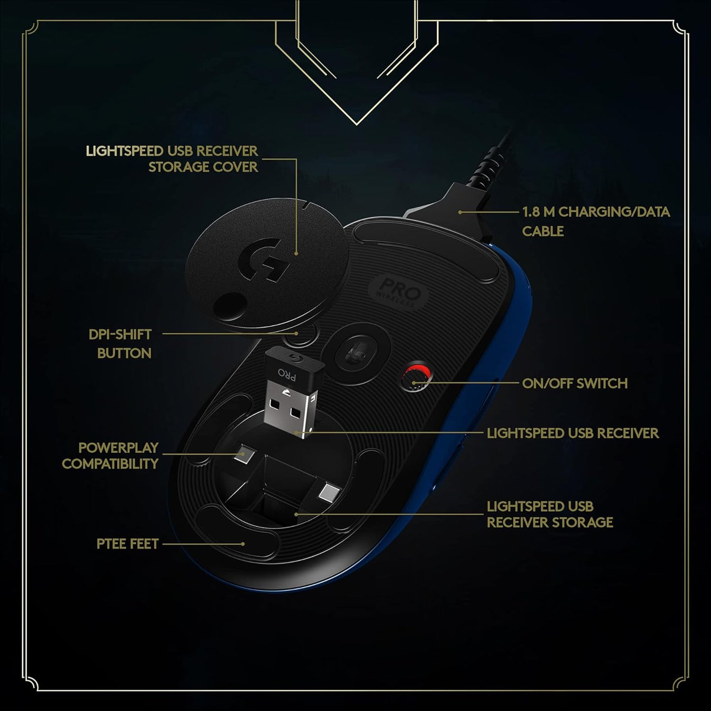 Logitech G Pro Wireless Gaming Mouse - League of Legends Edition