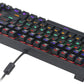 Redragon K576R DAKSA Mechanical Gaming Keyboard Wired USB LED Rainbow Backlit Compact Mechanical Gamers Keyboard 87 Keys for PC Computer Laptop Blue Switches (Black)