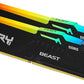 Kingston FURY Beast RGB 32GB (16GB x2) DDR5 5200MT/s Memory Speed,CL36 CAS Latency, Intel XMP 3.0 / AMD EXPO Certified,1.25V,288 Pin, Black-GC