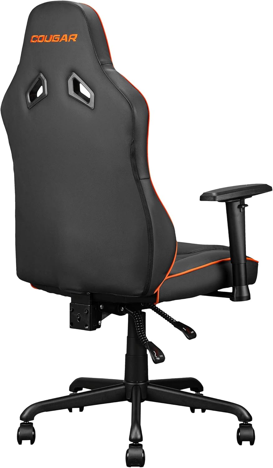 Cougar Fusion S Ergonomic Gaming Chair, PVC Faux Leathe - Orange Black