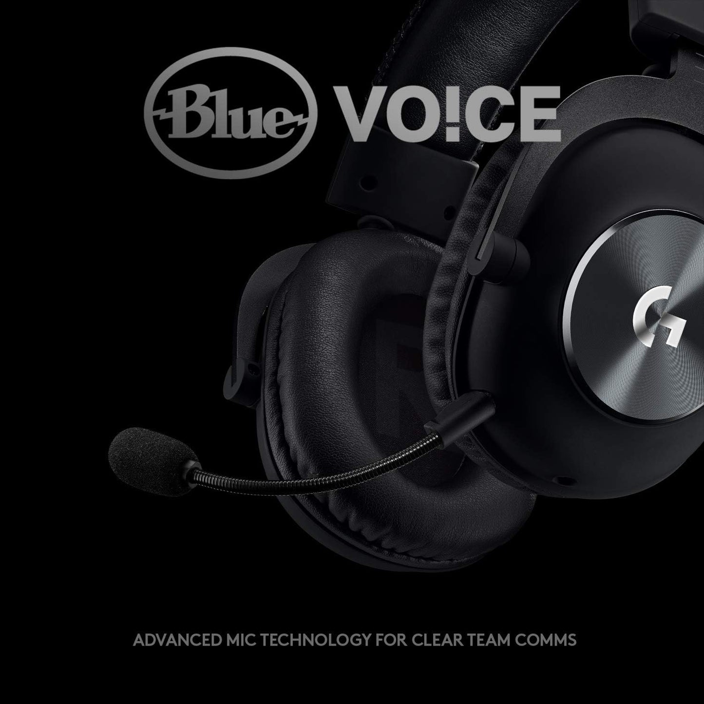 Logitech G Pro X Wired Gaming Headset: Blue VO!CE Detachable Boom Mic, DTS 7.1, 50 mm Drivers, USB/3.5mm Aux, Spare Memory Foam Ear Pads, USB DAC & Bag Included, for PC, Xbox, PS5, PS4 - Black