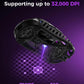 GravaStar Mercury X Pro Wireless Gaming Mouse, Come with 8K Dongle – 32,000 DPI PAW 3950 Sensor, 8,000Hz Polling Rate, Only 49g, Magnesium Alloy Hollow Frame, RGB Lighting, 5 Programmable Buttons
