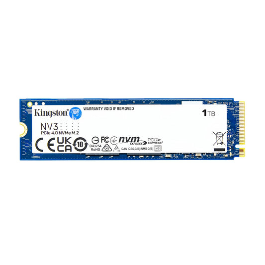 Kingston NV3 1TB M.2 2280 NVMe SSD, PCIe 4.0 Gen 4x4, Up to 6000 MB/s, SNV3S-1000G