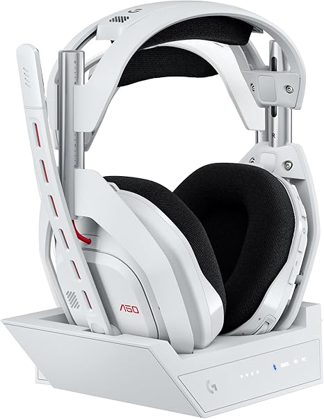 Logitech G Astro A50 Omni-Platform Wireless Gaming Headset + Base Station for PS5, Xbox, PC:  White