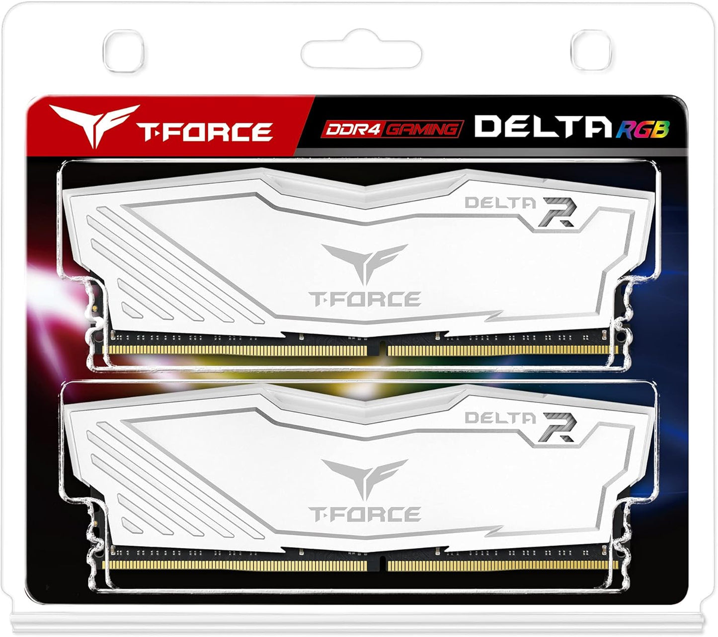 TEAMGROUP T-Force Delta RGB DDR4 32GB (2x16GB) 3600MHz (PC4-28800) CL18 Desktop Gaming Memory Module Ram TF4D432G3600HC18JDC01,White-GC