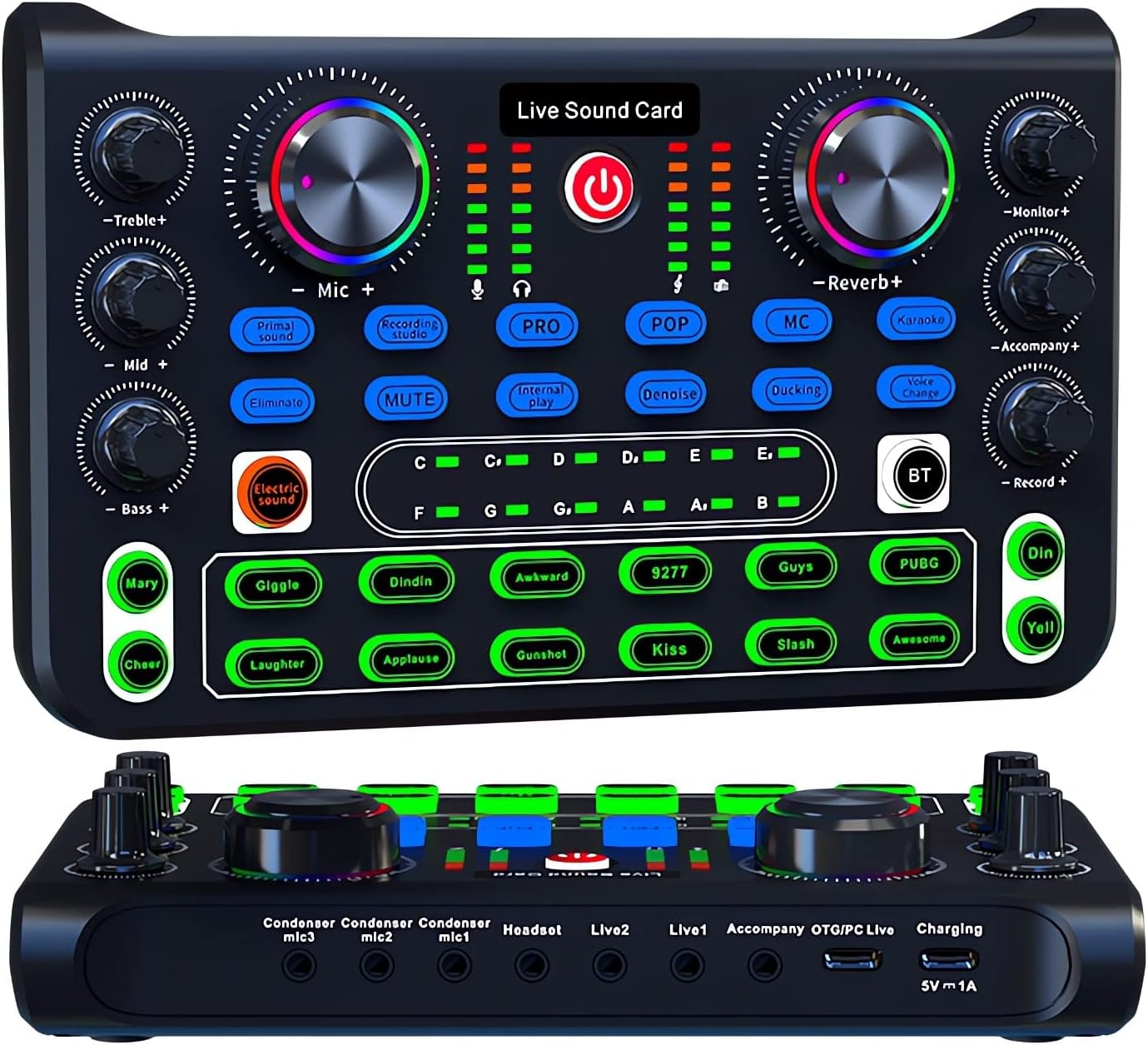 X60 Podcast Recording Equipment with Podcast Mixer,Voice Changer for Voice Chat and Cool Lights,Sound Card,DJ Audio Mixer Interface for Live Streaming Brand: SIBORIE