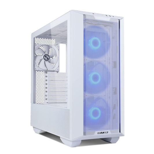 LIAN LI LANCOOL III E-ATX PC Case, Spacious RGB Gaming Computer Case with Hinged Tempered Glass Doors, Fine Mesh Panels, 4x140mm PWM Fans Pre-Installed High Airflow Chassis (White)