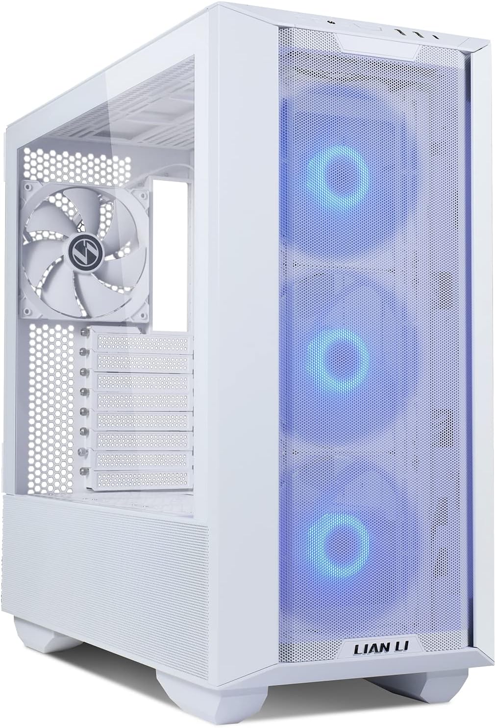 LIAN LI LANCOOL III E-ATX PC Case, Spacious RGB Gaming Computer Case with Hinged Tempered Glass Doors, Fine Mesh Panels, 4x140mm PWM Fans Pre-Installed High Airflow Chassis (White)