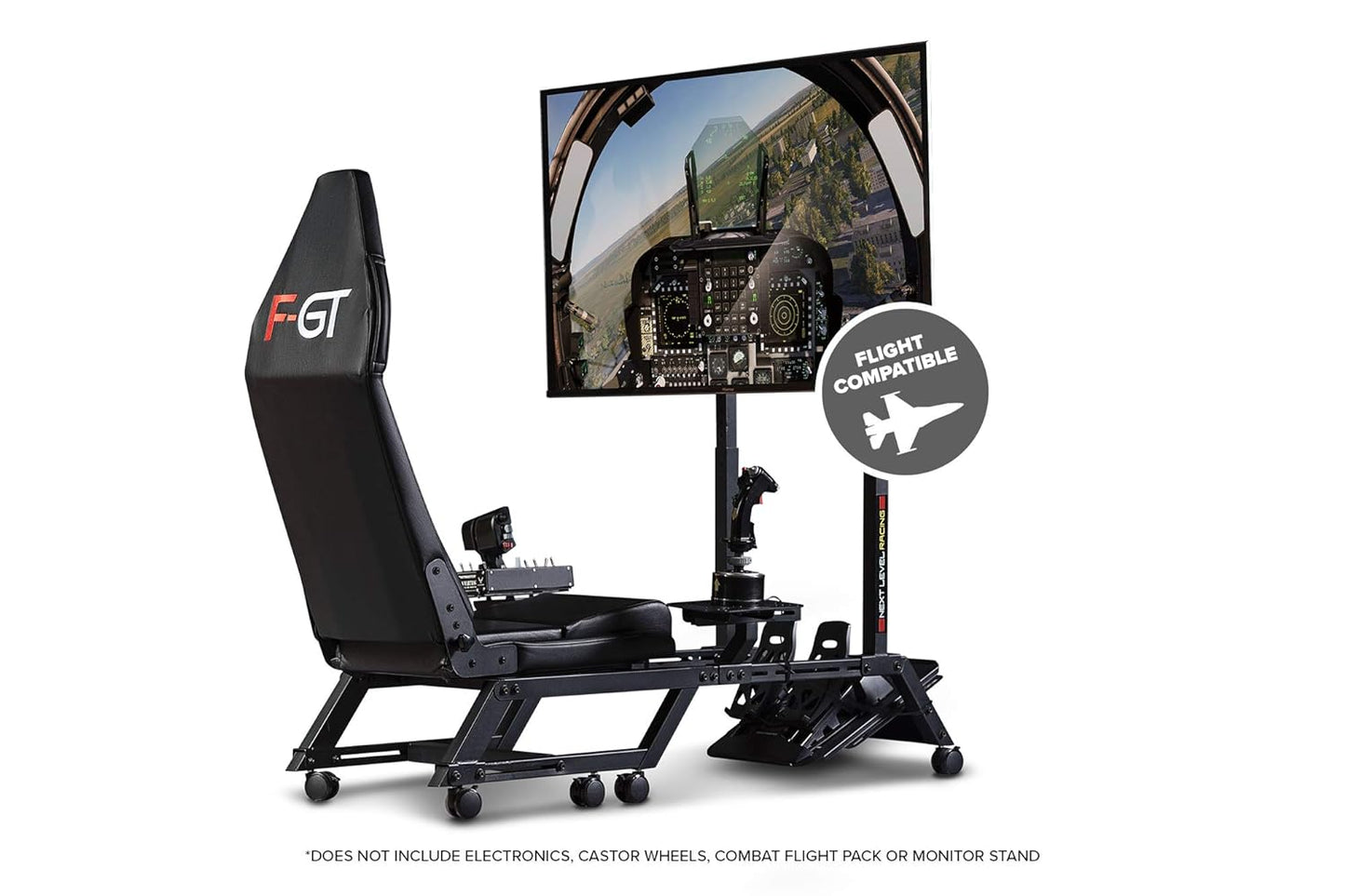 Next Level Racing F-GT Racing Simulator Cockpit. Formula and GT racing simulator cockpit compatible with Thrustmaster, Fanatec, Moza Racing on PC, Xbox and PS