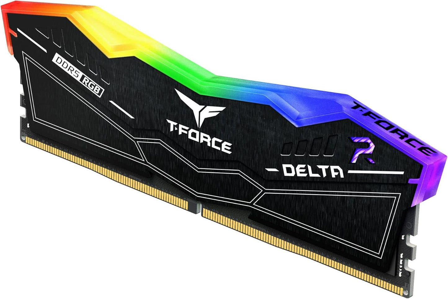 TEAMGROUP T-Force Delta RGB DDR5 Ram 32GB (2x16GB) 6200MHz PC5-49600 CL38 Desktop Memory Module Ram for 600 700 Series Chipset XMP 3.0 Ready Black - FF3D532G6200HC38ADC01-GC