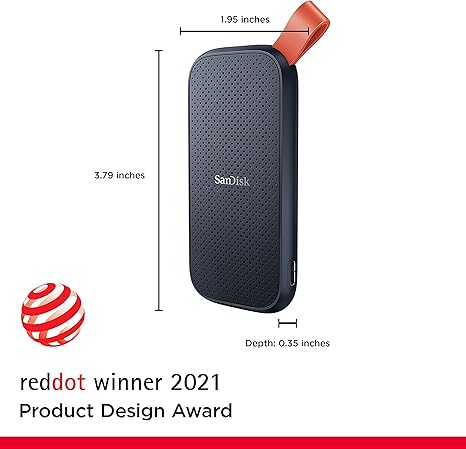 SANDISK 1TB Portable SSD - Up to 800MB/s, USB-C, USB 3.2 Gen 2, Updated Firmware - External Solid State Drive