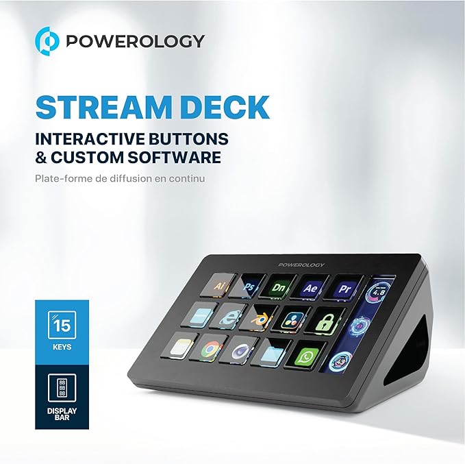 Powerology Stream Deck Interactive Buttons & Custom Software: