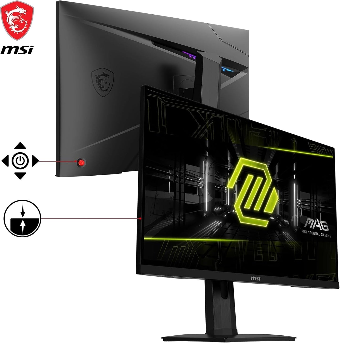 MSI MAG 274QRF QD E2 27 Inch WQHD Gaming Monitor - 2560 x 1440 Rapid IPS Quantum Dot Panel, 180 Hz - 1ms, 120percentage sRGB Colour Gamut, DisplayHDR 400 - DP 14a, HDMI 20b, USB Type-C