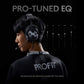 Logitech G Pro X Wired Gaming Headset: Blue VO!CE Detachable Boom Mic, DTS 7.1, 50 mm Drivers, USB/3.5mm Aux, Spare Memory Foam Ear Pads, USB DAC & Bag Included, for PC, Xbox, PS5, PS4 - Black