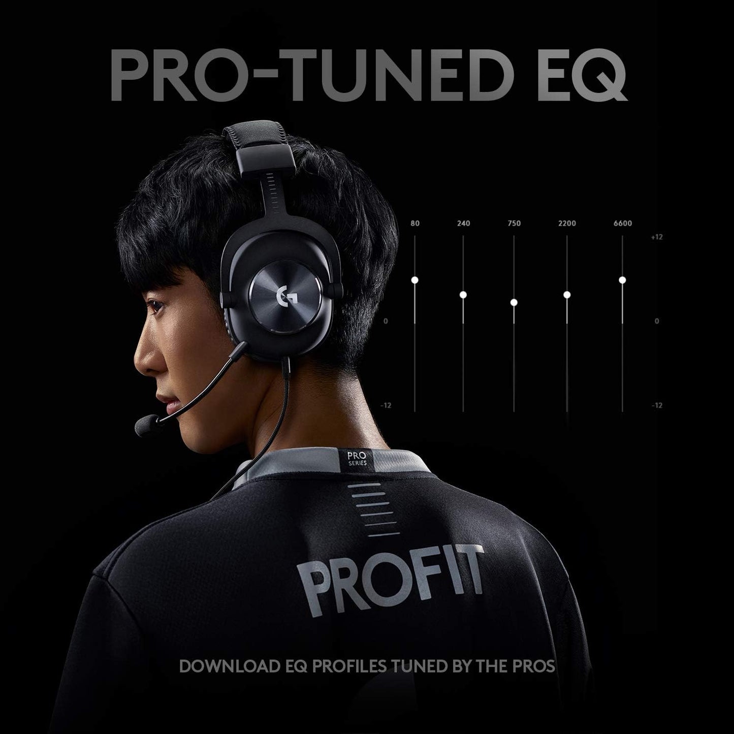 Logitech G Pro X Wired Gaming Headset: Blue VO!CE Detachable Boom Mic, DTS 7.1, 50 mm Drivers, USB/3.5mm Aux, Spare Memory Foam Ear Pads, USB DAC & Bag Included, for PC, Xbox, PS5, PS4 - Black