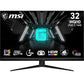 MSI G321Q 32 Inch WQHD Gaming Monitor - 2560 x 1440 IPS Panel, 170 Hz / 1ms, 123% sRGB Colour Gamut, HDR Ready, Tilt-Adjustable Stand - DP 1.2a, HDMI 2.0b