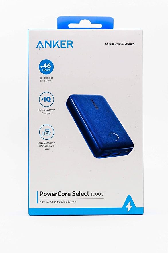 Anker PowerCore Select Power Bank (10000mAh, Blue)-A1223H31