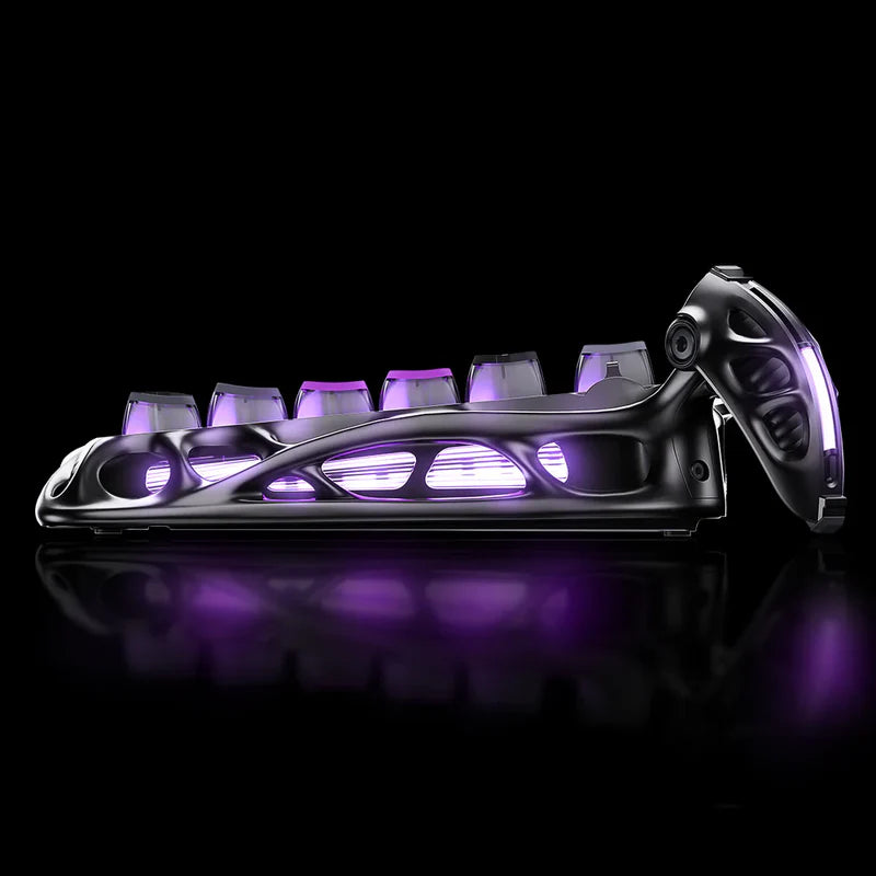 GravaStar Mercury K1 Pro Special Edition, Cyberpunk, 75% Mechanical Keyboard, Tri-Mode Wireless, Aluminum Frame, Pudding Keycaps | GS K1 PRO_CBLK