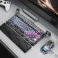GravaStar Mercury K1 Pro Special Edition, Cyberpunk, 75% Mechanical Keyboard, Tri-Mode Wireless, Aluminum Frame, Pudding Keycaps | GS K1 PRO_CBLK
