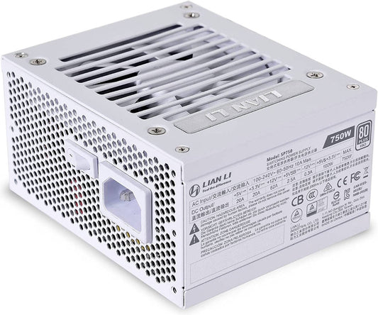 Lian Li SP750 750W 80 Plus Gold Certified Power Supply, Fully Modular, Active PFC, SFX Form Factor, White G89.SP750W.00UK,GC