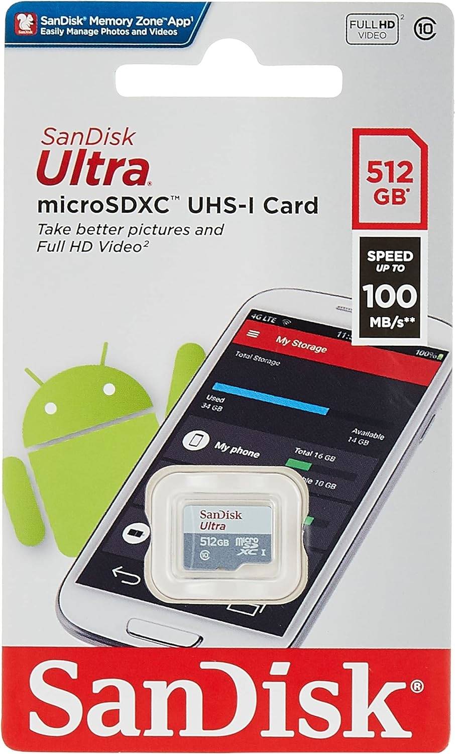 SanDisk Ultra 512GB microSDXC UHS-I Memory Card
