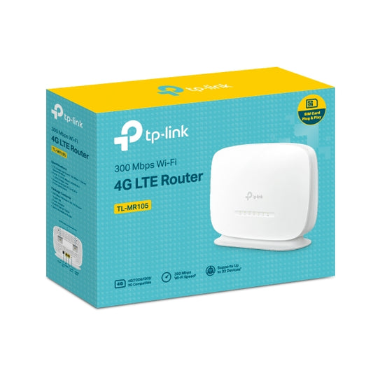 Tp-Link Archer TL-MR105 300 Mbps Wireless N 4G LTE Router- TL-MR105 Games Corner 