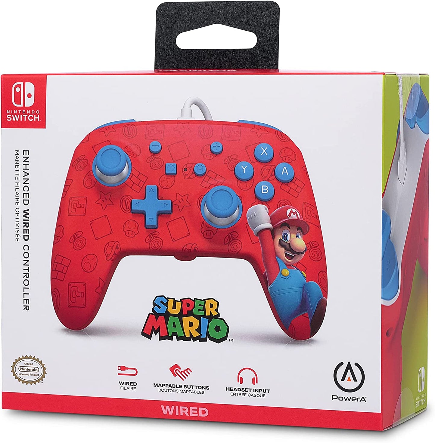 PowerA Enhanced Wired Controller for Nintendo Switch –Mario