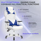 OneGame Ergonomic Gaming Chair – Racing Style PC Chair with Lumbar Support & Adjustable Backrest, White & Blue