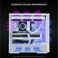LIAN LI LANCOOL 207 Compact ATX RGB Gaming Computer Case, Airflow Optimized Mesh Panels Tower Chassis w/ 2x140mm ARGB,2x120mm PWM Fans Pre-Installed, USB Type-C Port, Tempered Glass Side Panel (White)